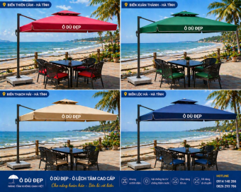 Bán ô che nắng, ô lệch tâm xoay 360 độ tại Hà Tĩnh – Giá tốt, uy tín 2026